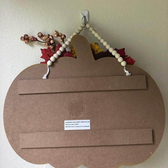 🍁Give Thanks Flowers Pumpkin Fall Harvest Sign - Picture 4 of 6